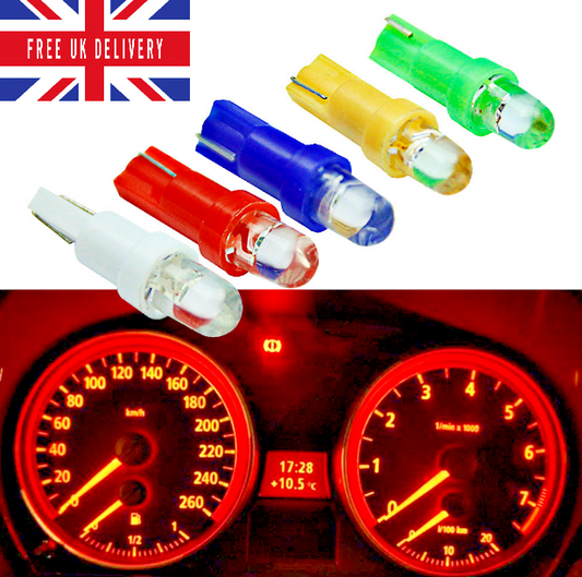 T5 LED WARNING INDICATOR SPEEDO LIGHT BULBS 12V