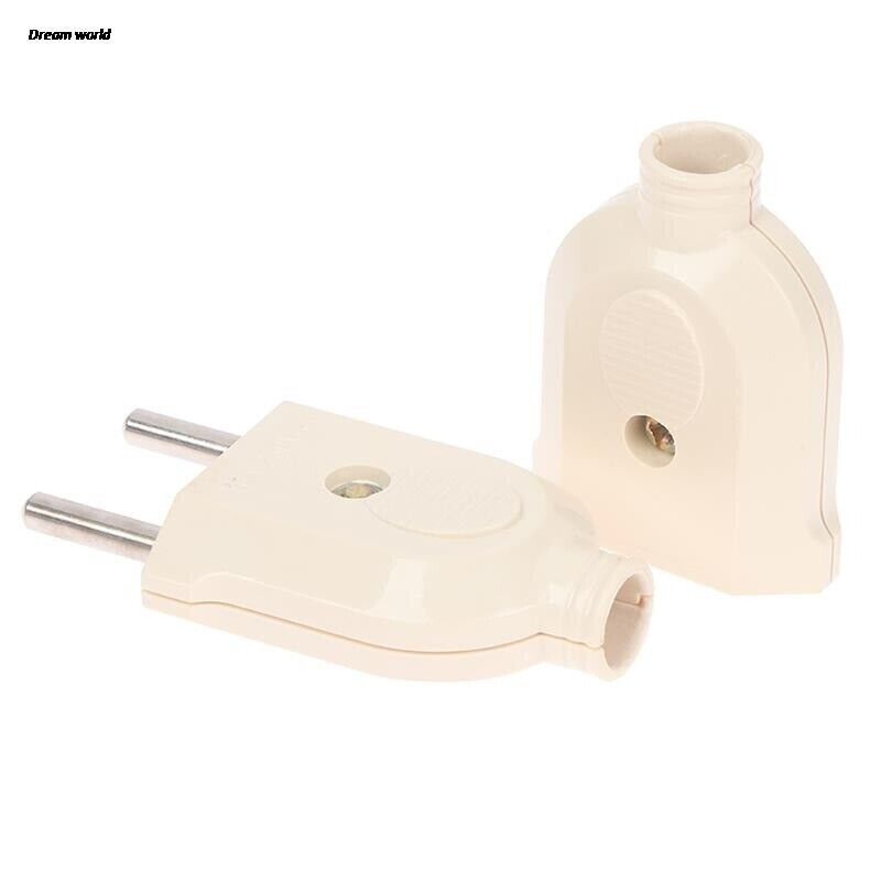 European 2 Pin AC Electric Power Male Socket Outlet Adaptor Adapter