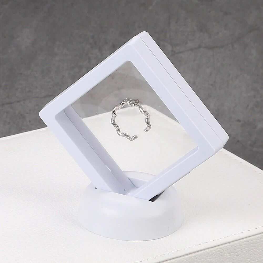 Coin Jewellery Display Frame Holder Box (Black, White)  3D Floating View