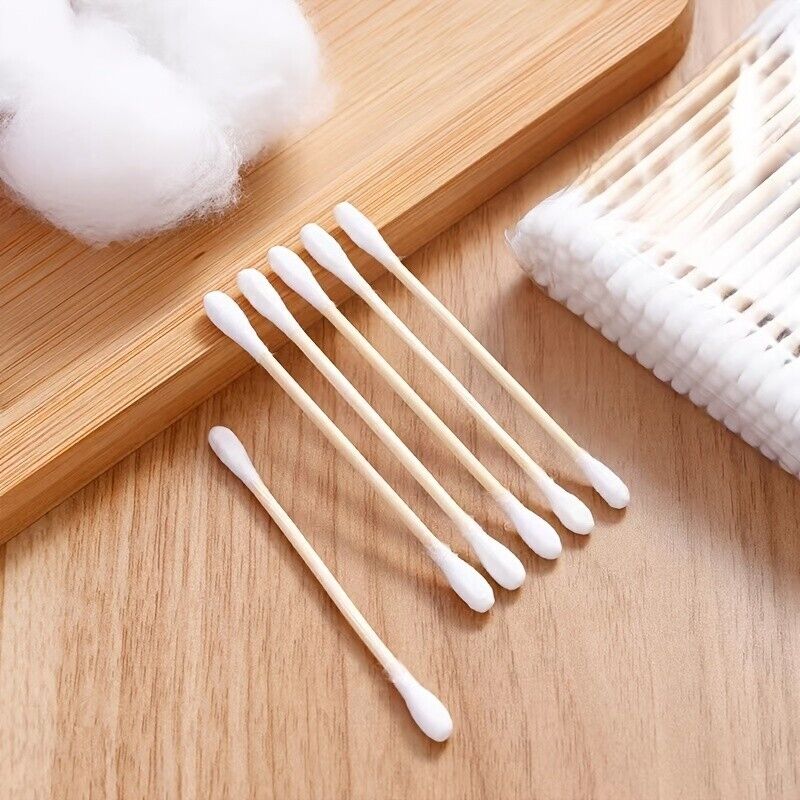 100pcs Two-Headed Household Ear-Digging Swab for Makeup Removal Makeup Beauty