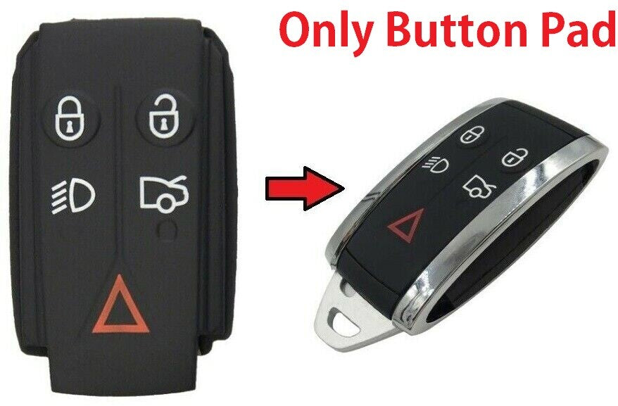 Jaguar XF XK XKR X S-Type 5 Button Remote Key Fob Rubber Pad Replacement Repair