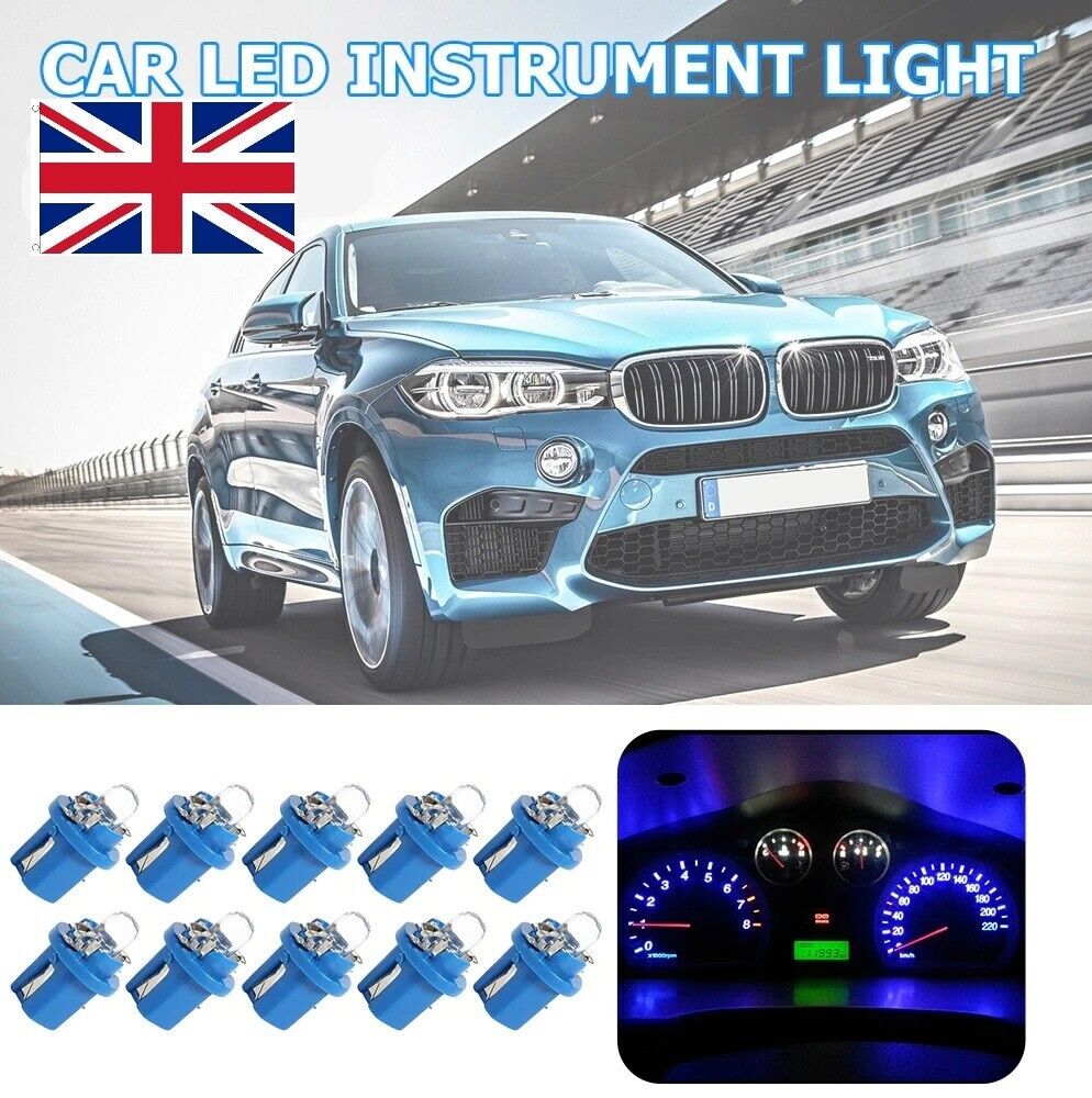 T5 B8.5D 5050 SMD LED Lamp 12V Auto Car Instrument Dashboard Light Bulb Blue