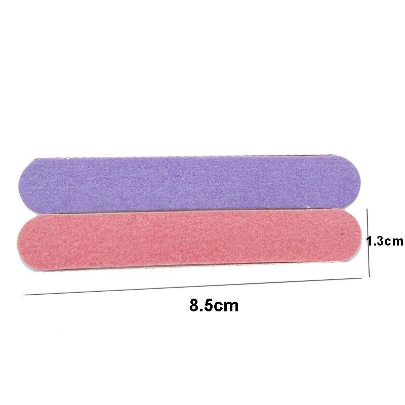 5x Nail Files Double Side Colourful Mini 180/240 Sand Paper for Nail Polishing