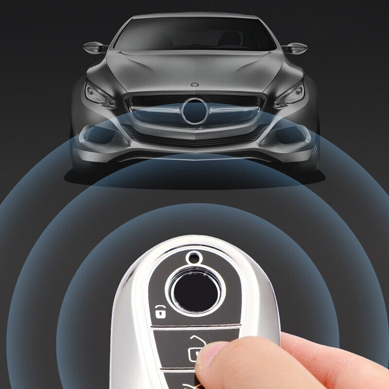 TPU Key Fob Case Cover for Mercedes Benz 2021 C /S Class W223 W206 S350L S400L