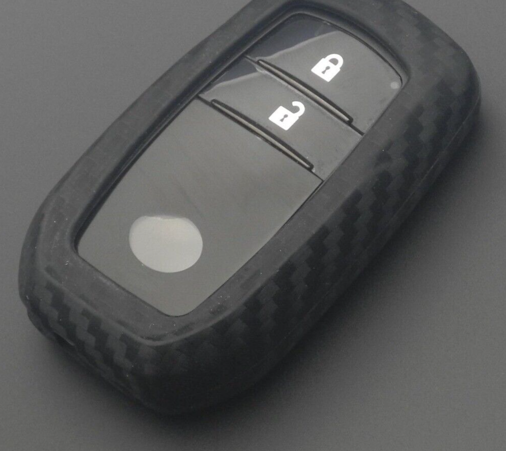 Carbon Remote Key Fob Case Cover for Toyota Hilux Innova Rav4 Fortuner