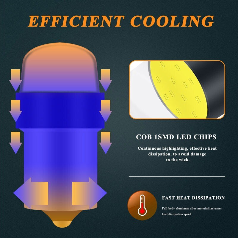 BA15S LED P21W 1156 Strobe Flash Light Brake Lamp Bulb Blink Light DC12