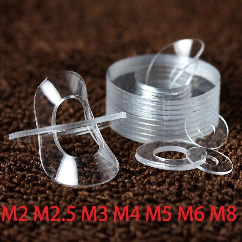 Insulation Washers PVC Screw Washers Soft Transparent M2 M2.5 M3 M4 M5 M6 M8