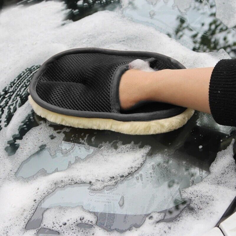 Car Styling Wool Soft Car Washing Glove for Car Body Dashboard Alloy Wheels