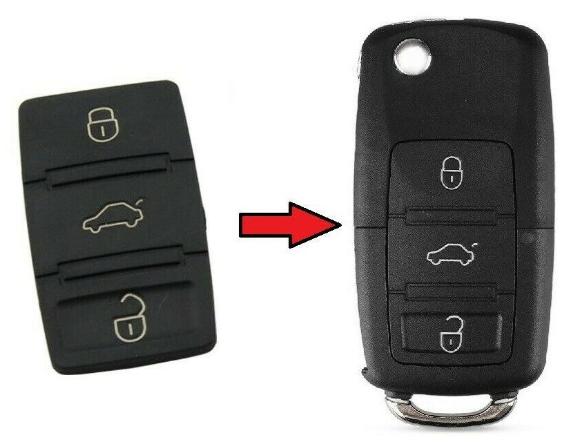 Car Key Button Pad Replacement for Skoda Octavia Seat Leon GTI VW Passat