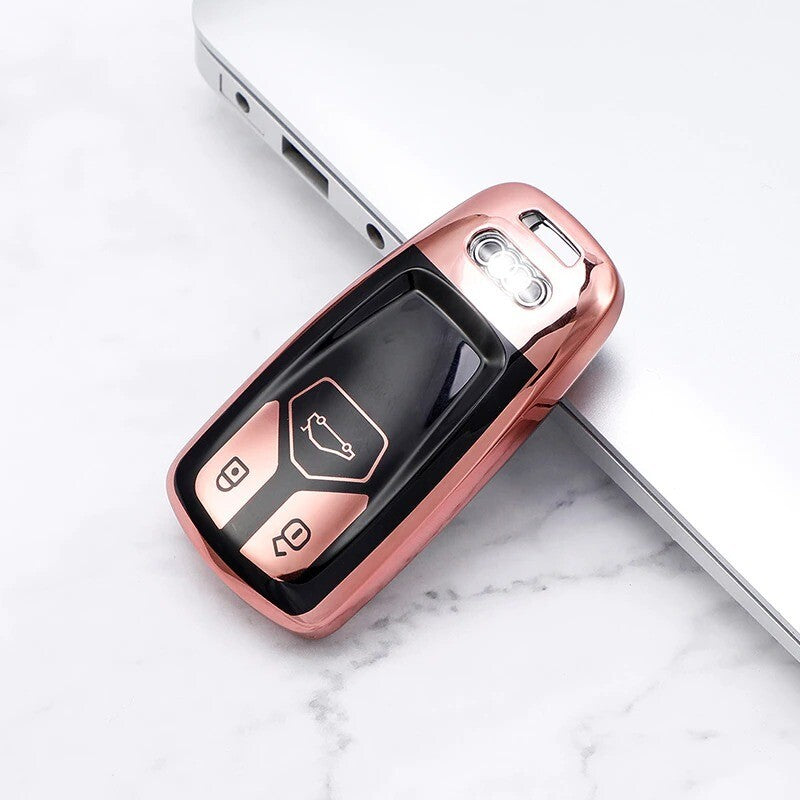 Key Case Cover for Audi A4 B9 A5 A6 8S 8W Q5 Q7 4M S4 S5 S7 TT TTS Car Key Cover